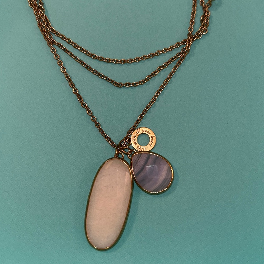 Stella & Dot Gold Pendant Necklace
